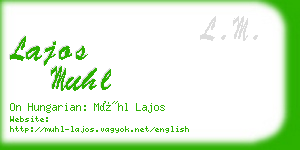 lajos muhl business card